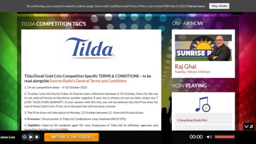 Tilda Hamper Packed With Tilda Rice Goodies