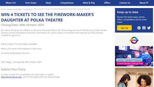 Four Tickets To The Firework-Maker'S Daughter