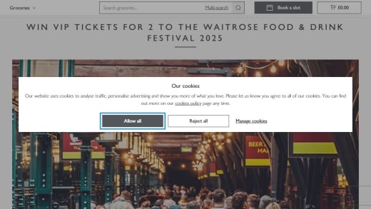 VIP Tickets to Waitrose Food and Drink Festival
