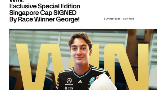Special Edition Singapore Cap Signed By George Russell