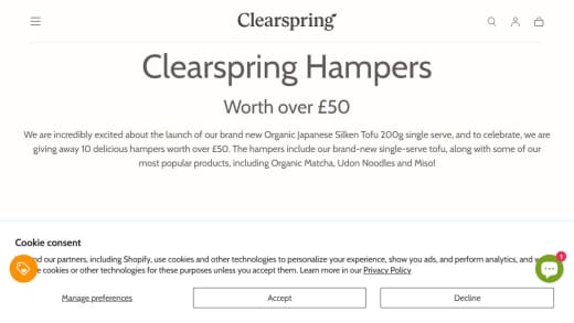 Clearspring Hampers