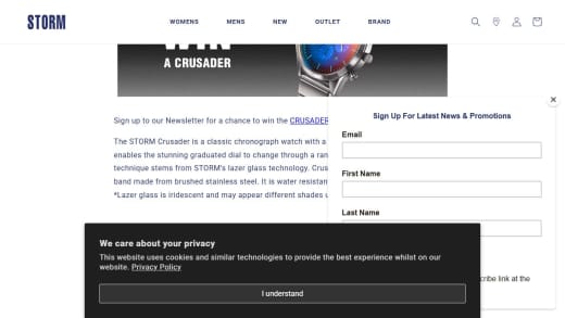 Storm Crusader Lazer Blue Watch