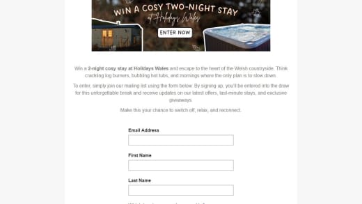 Two Night Cosy Stay At Holidays Wales