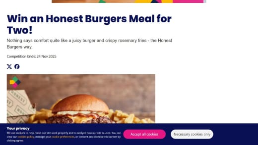 Honest Burgers Meal For Two