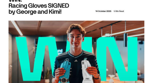 Racing Gloves Signed By George Russell And Kimi Antonelli