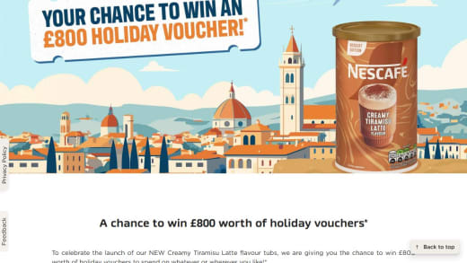 Holiday Vouchers and Tiramisu Coffee Tins