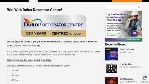 Win Dulux Decorator Centre Voucher And Cash Dulux Decorator Centre Voucher And Cash