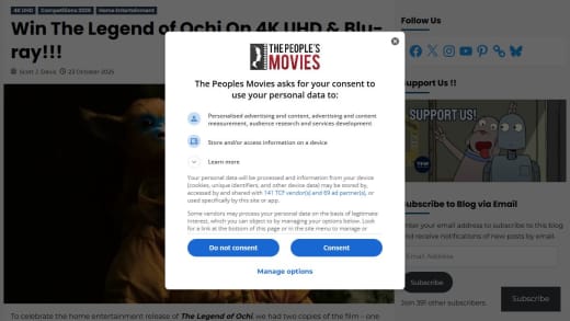 Win The Legend Of Ochi 4K UHD Or Blu-ray The Legend Of Ochi 4K UHD Or Blu-ray