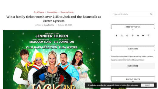 Win Family Ticket To Jack And The Beanstalk At Crewe Lyceum Family Ticket To Jack And The Beanstalk At Crewe Lyceum