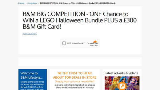 Win B&M Gift Card and Lego Set Bundle B&M Gift Card and Lego Set Bundle
