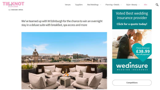 Win Overnight Stay At W Edinburgh Overnight Stay At W Edinburgh