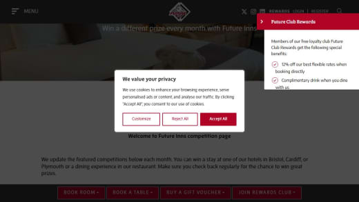 Win One-Night Bed and Breakfast Break for Two One-Night Bed and Breakfast Break for Two