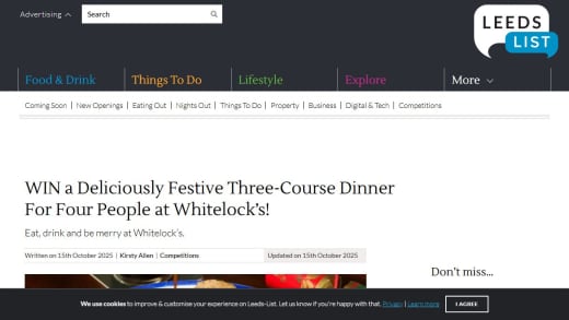 Festive Three-Course Dinner For Four