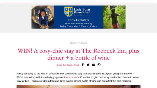 Overnight Stay with Dinner and Wine at Roebuck Inn