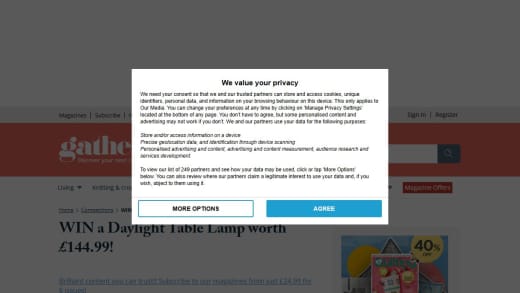 Win Daylight Slimline 4 Table Lamp Daylight Slimline 4 Table Lamp