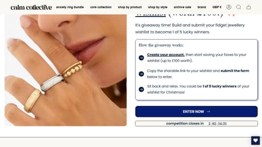 Win Fidget Jewellery Wishlist Fidget Jewellery Wishlist