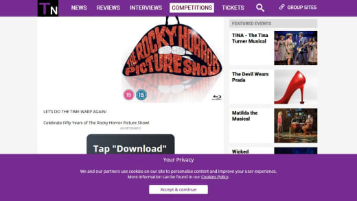 Win The Rocky Horror Picture Show Blu-Ray The Rocky Horror Picture Show Blu-Ray