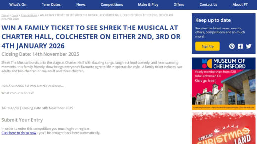 Family Ticket To Shrek The Musical