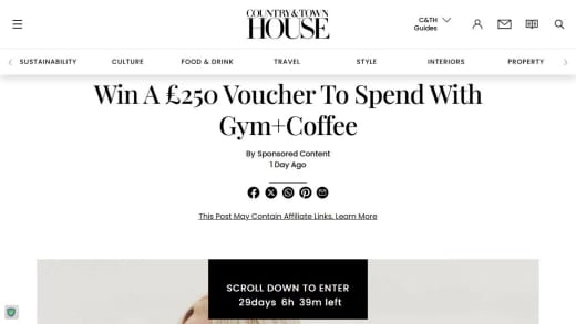 Gym+Coffee Clothing Voucher