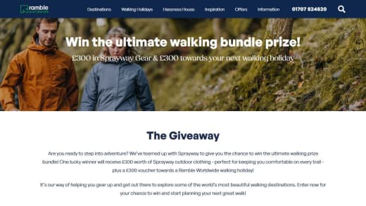 Outdoor Clothing and Holiday Voucher