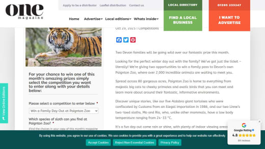 Family Pass to Paignton Zoo