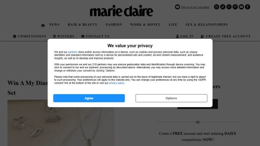 Silver Diamond Jewellery Set