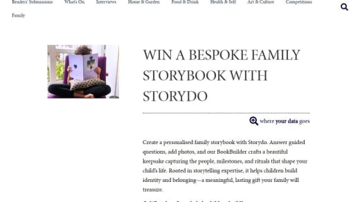 Bespoke Family Storybook With Storydo