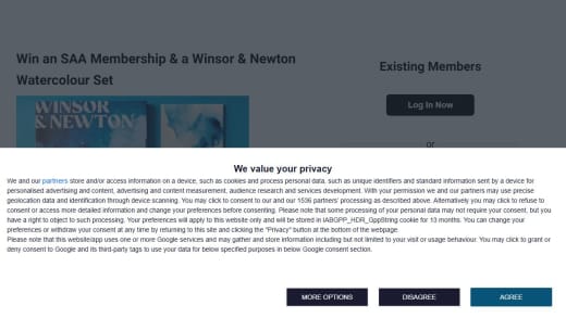 SAA Membership and Winsor & Newton Watercolour Set