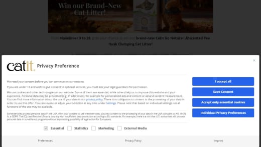 Catit Go Natural Unscented Pea Husk Clumping Cat Litter