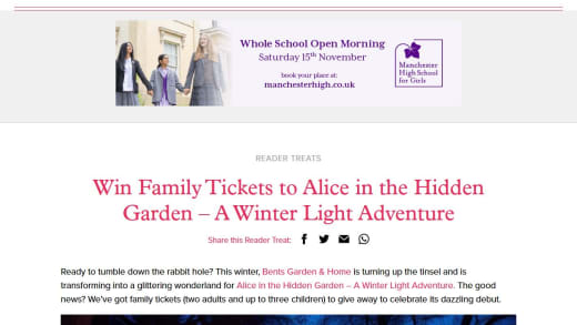Family Tickets to Alice In The Hidden Garden