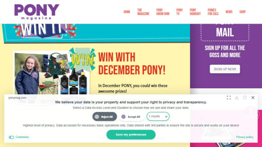 December Pony Prizes