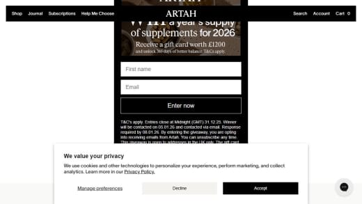 Year's Supply Of Supplements