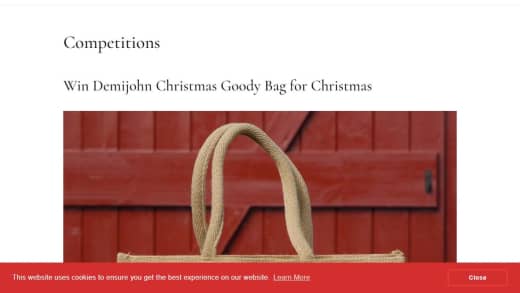 Demijohn Christmas Goody Bag