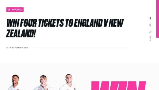 Tickets to England Vs New Zealand Match