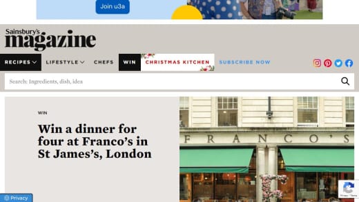 Dinner For Four At Franco'S