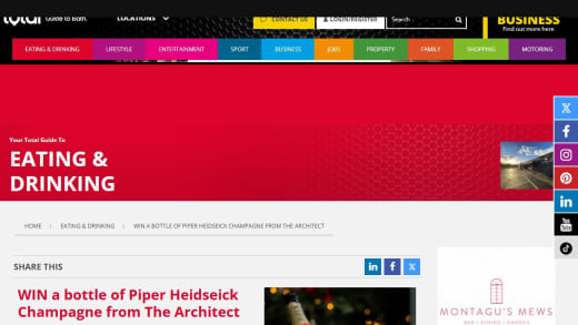 Bottle of Piper Heidseick Champagne