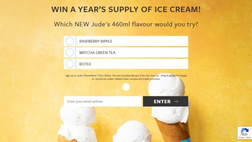 Vouchers For A Year's Supply Of Ice Cream
