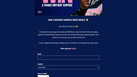 2026 Alpine Formula One Team Kit and Signed Merchandise