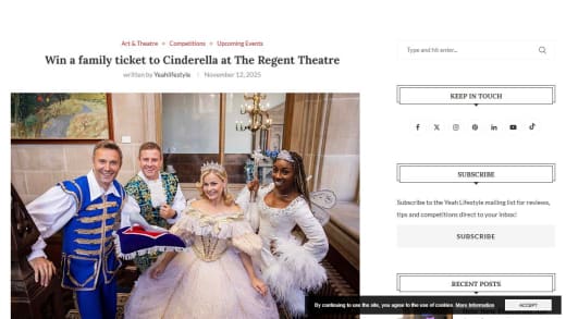 Family Ticket To Cinderella At Regent Theatre
