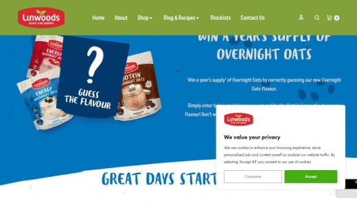 Year's Supply Of Linwoods Overnight Oats