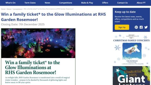 Family Ticket To The Glow Illuminations At Rhs Garden Rosemoor