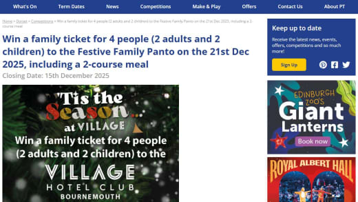 Family Panto Ticket With Dinner
