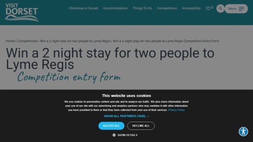 Two Night Stay In Lyme Regis