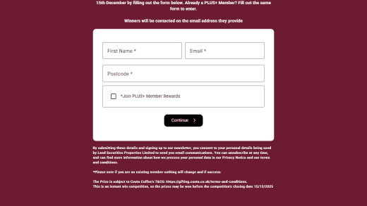 Costa Coffee Gift Card