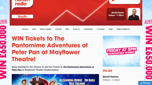 Tickets To The Pantomime Adventures Of Peter Pan