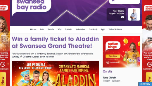 Aladdin Theatre Ticket