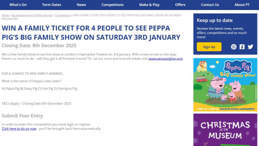 Family Ticket To Peppa Pig's Big Family Show