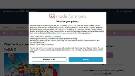 Lego Party Game and Nintendo Switch Console