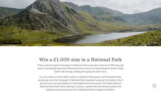 Canopy & Stars Gift Card for National Park Stay