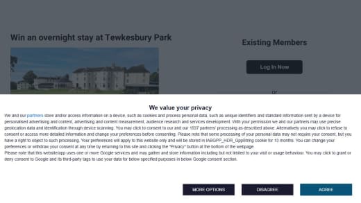 Overnight Stay At Tewkesbury Park